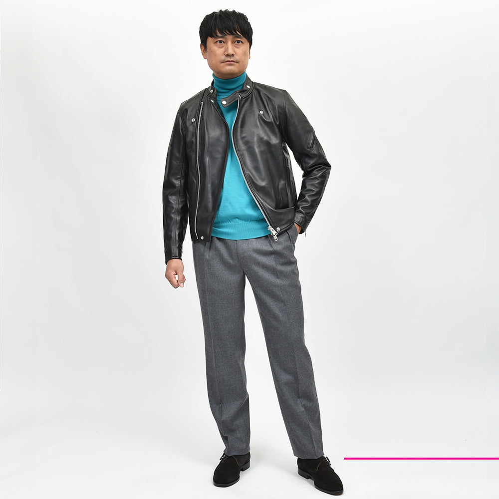 JAMES GROSE ジェームス グロース RICARDE JACKET シープスキン ダブルライダースジャケット