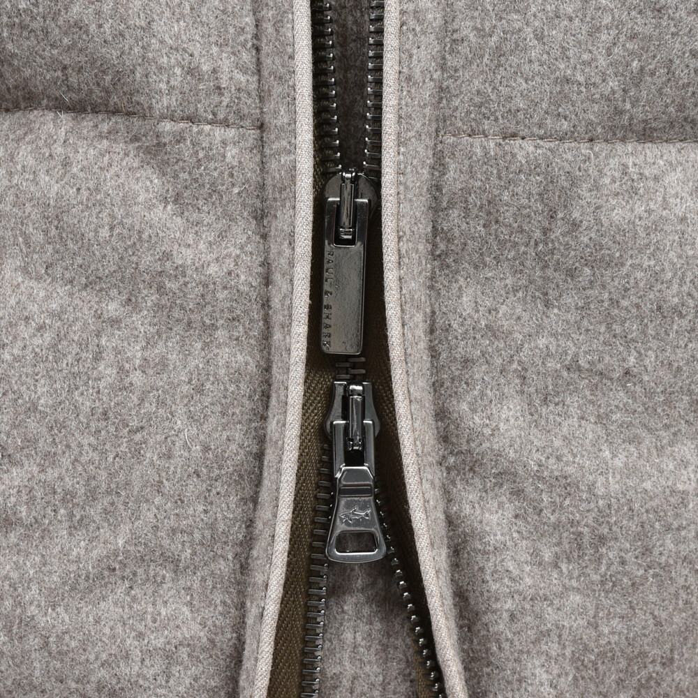 PAUL & SHARK(ポール アンド シャーク) Loro Piana Green Storm System ウォータープルーフカシミアフランネルダウンフーディージャケット