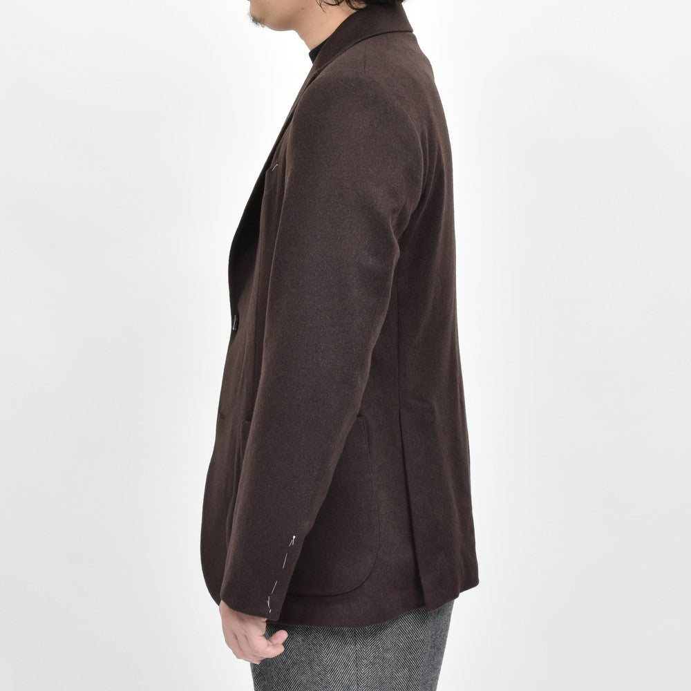 garoh ガロウ jacket04 カシミア サキソニー 2Bジャケット(ピークドラペル)