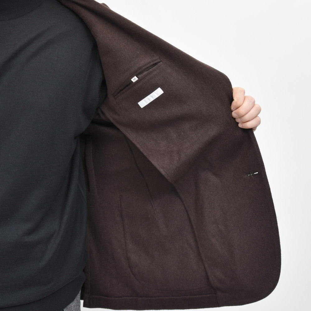 garoh ガロウ jacket04 カシミア サキソニー 2Bジャケット(ピークドラペル)