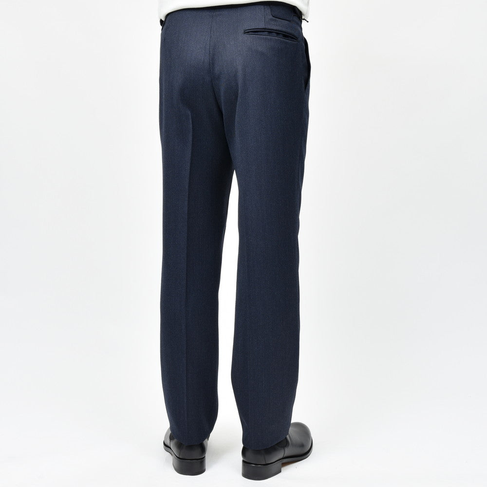 garoh(ガロウ) pants02 ウールカバートクロス2プリーツサイドアジャスターテーパードパンツ