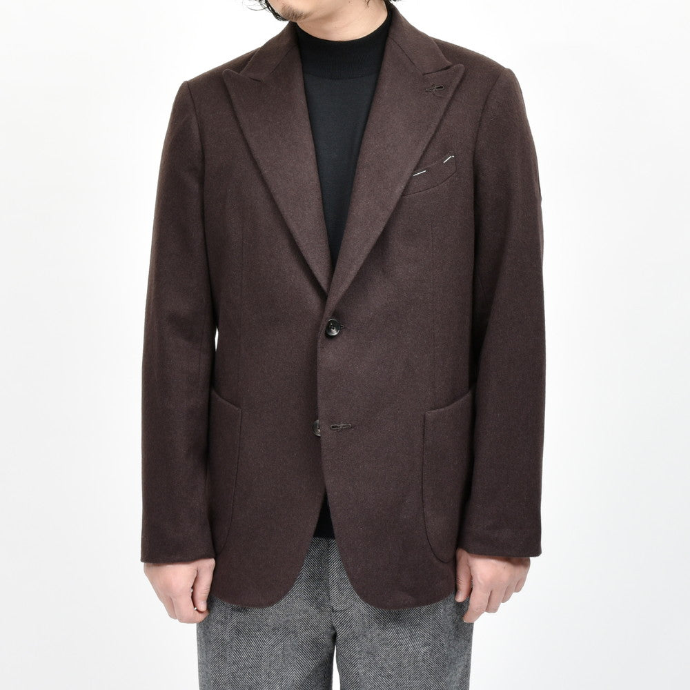 garoh(ガロウ) jacket04 カシミアサキソニー2Bジャケット(ピークドラペル)