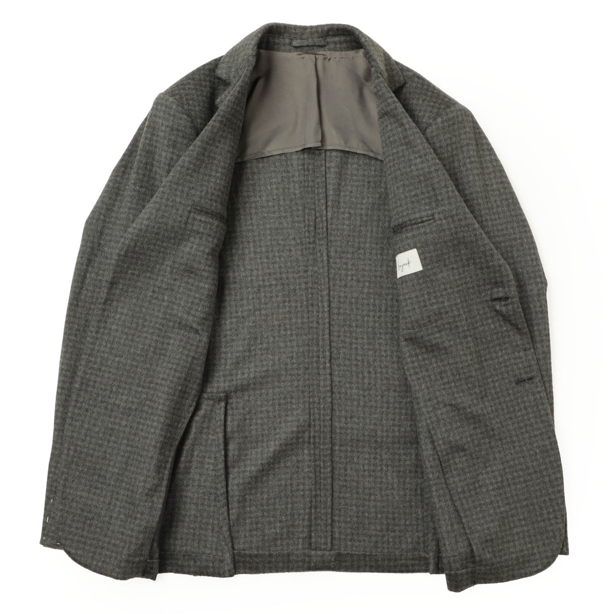 フィンジャック / カシミヤ チェック 2Bジャケット/SGCS 24PTXCRI025 GRAY CHARCOAL グレー