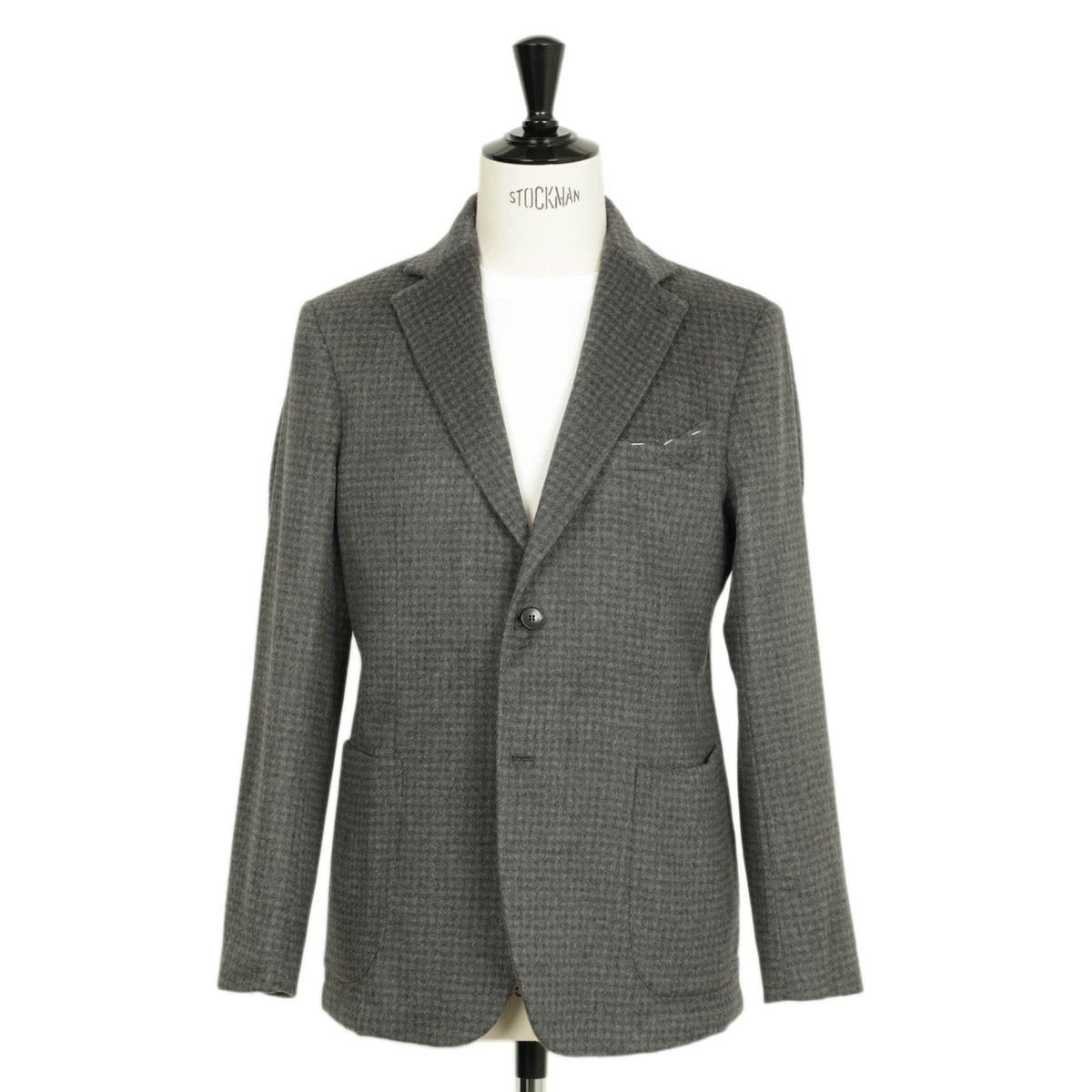 フィンジャック / カシミヤ チェック 2Bジャケット/SGCS 24PTXCRI025 GRAY CHARCOAL グレー
