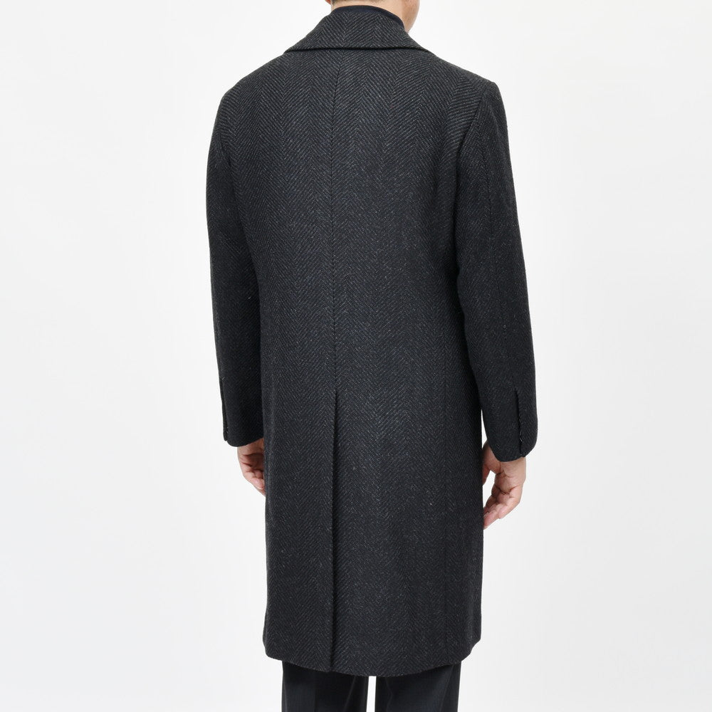 garoh(ガロウ) coat02 ウールライトツィードヘリンボーンアルスターコート