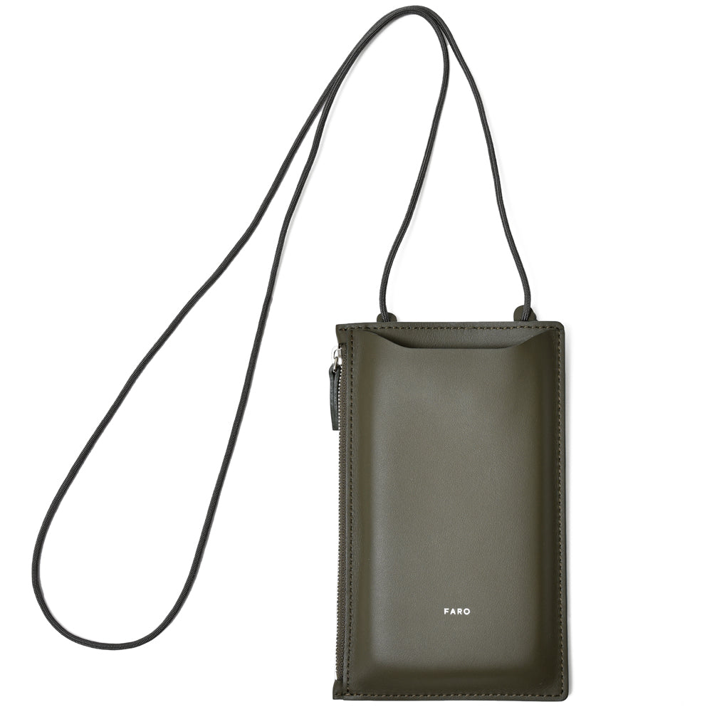 FARO(ファーロ) スムースレザースマートフォンショルダーバッグ Calma Phone Shoulder Zip/F2337G302