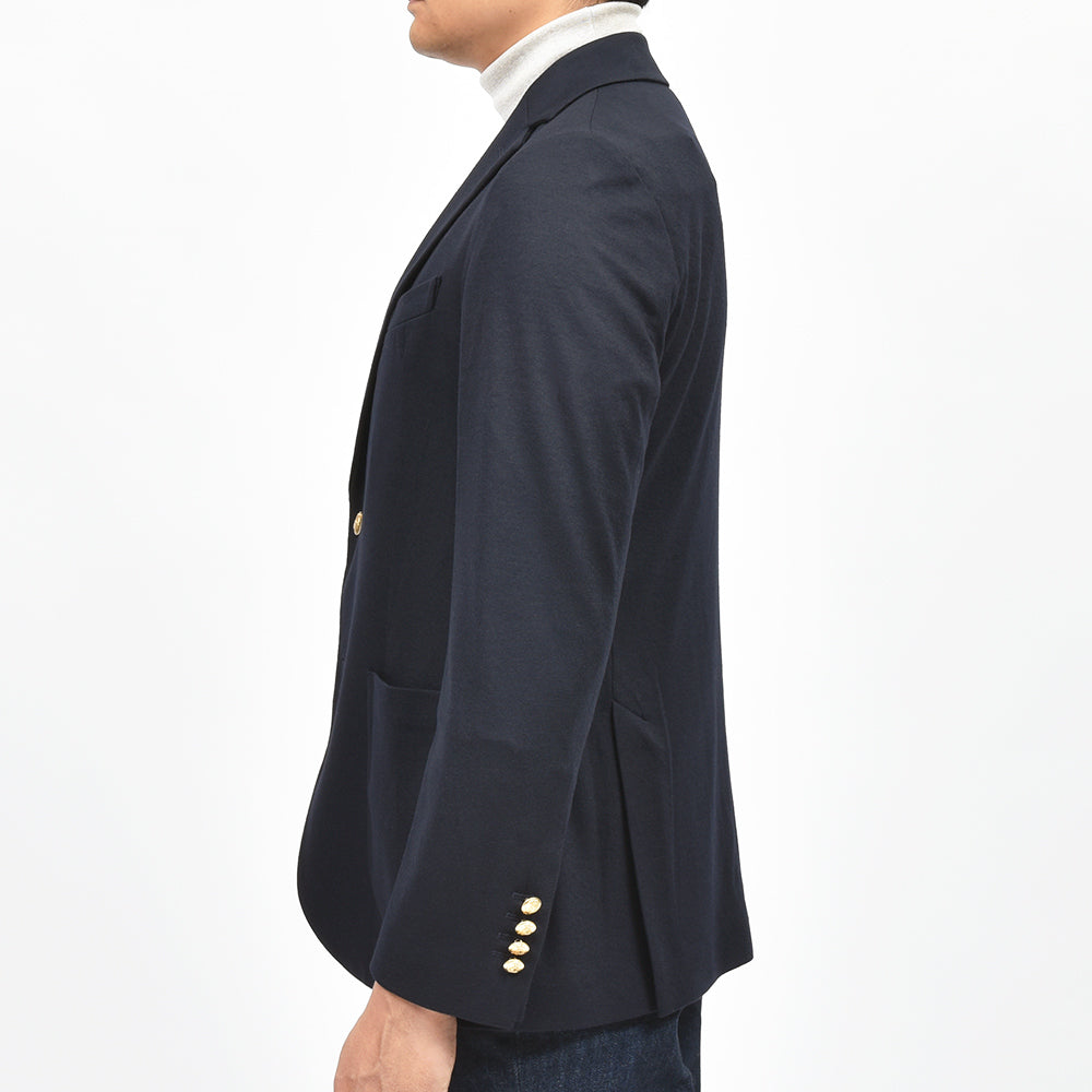 CIRCOLO 1901 チルコロ1901 ヴァージンウール カシミヤ ストレッチ ジャージー メタルボタン シングル2Bジャケット