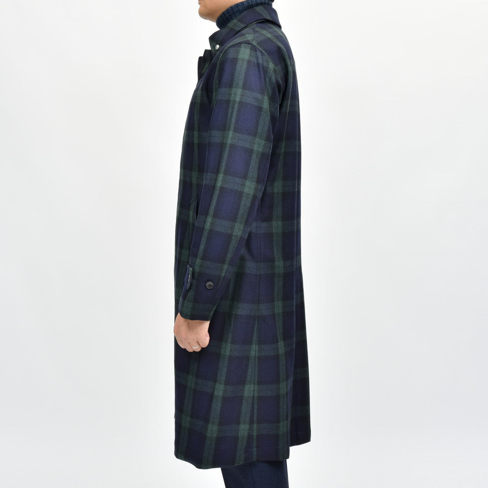Whiteley&Green(ホワイトリー アンド グリーン) BRADFORD ウールフランネルブラックウォッチバルカラーコート