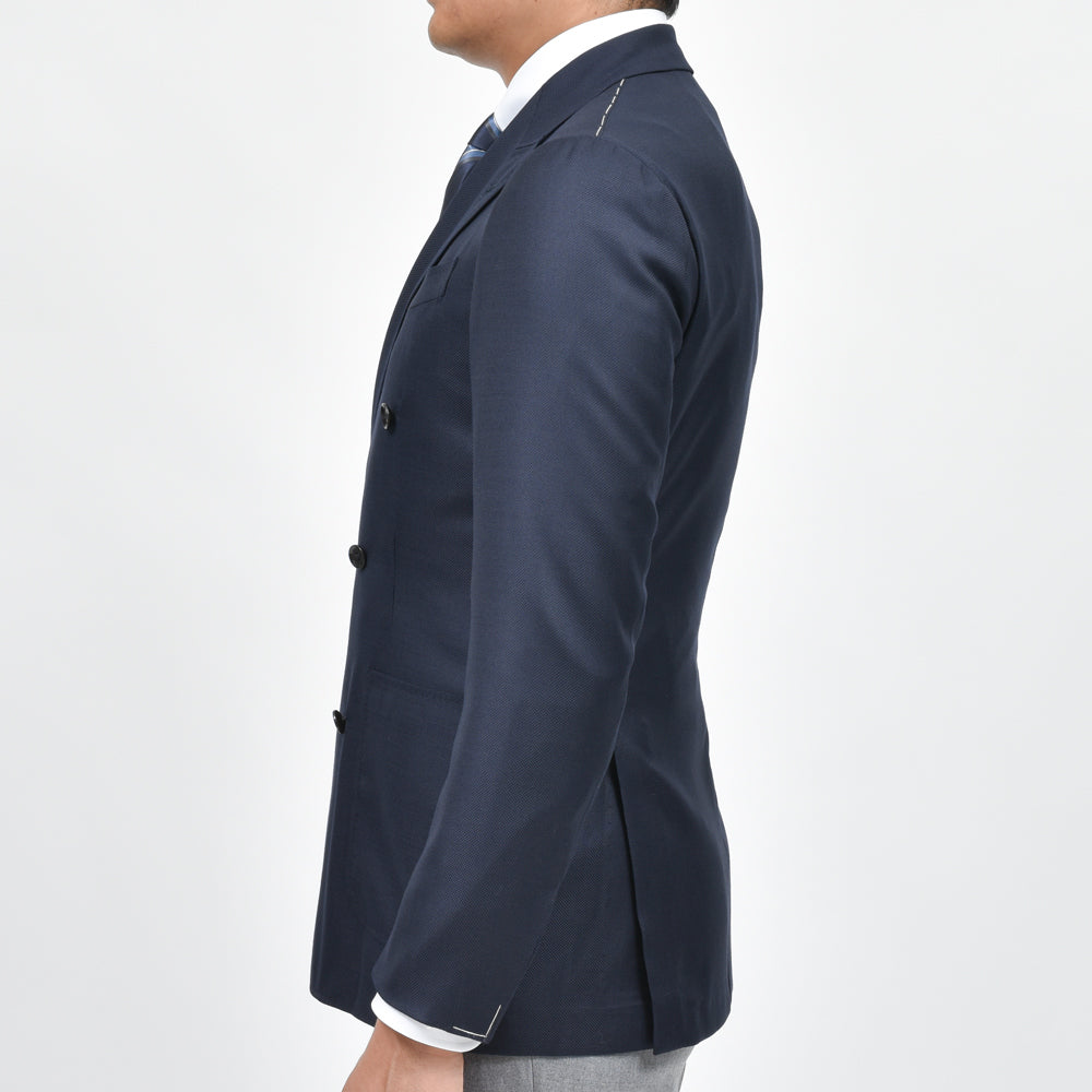 guji(グジ) SUPER130'sウールホップサックソリッド6Bダブルジャケット GUJ-03F (MADE BY RING JACKET / LoroPianaファブリック使用)【オールシ