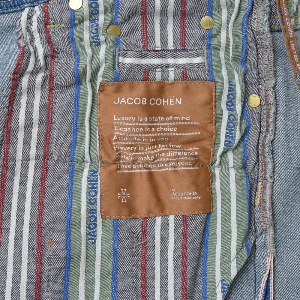 JACOB COHEN(ヤコブコーエン) NICKニック LIMITED EDITION ヴィンテージウォッシュドコットンポリストレッチテーパードフィットセルビッジデニム 226-22422