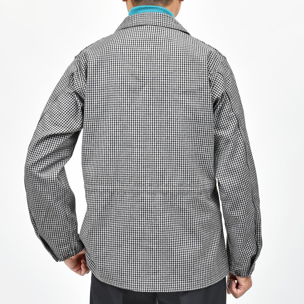 COHERENCE コヒーレンス VERNON-D ウール ツイル ROVER WOOL TWILL ギンガムチェック ミリタリーシャツジャケット
