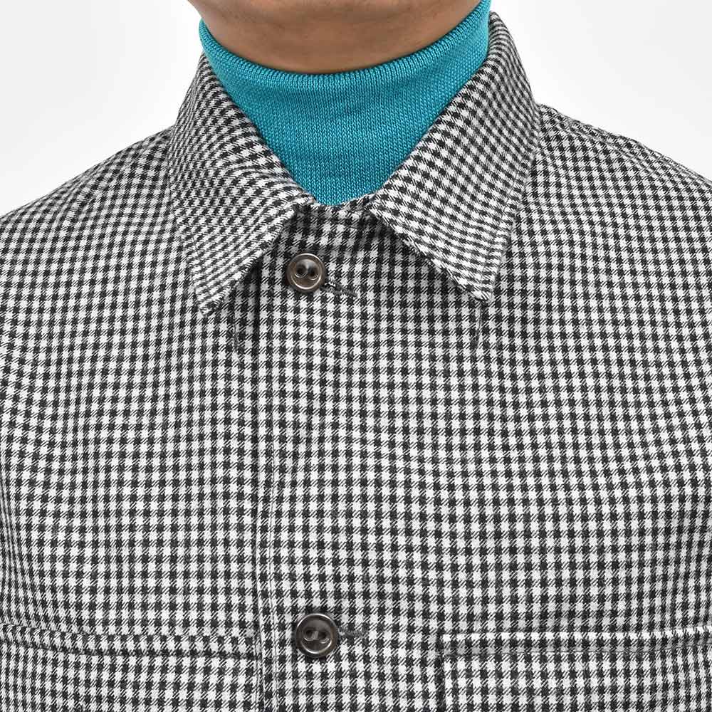 COHERENCE コヒーレンス VERNON-D ウール ツイル ROVER WOOL TWILL ギンガムチェック ミリタリーシャツジャケット