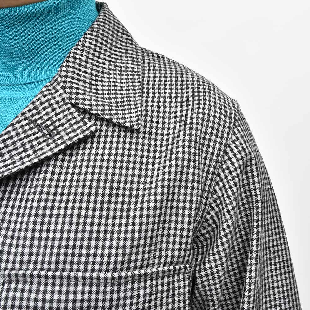 COHERENCE コヒーレンス VERNON-D ウール ツイル ROVER WOOL TWILL ギンガムチェック ミリタリーシャツジャケット