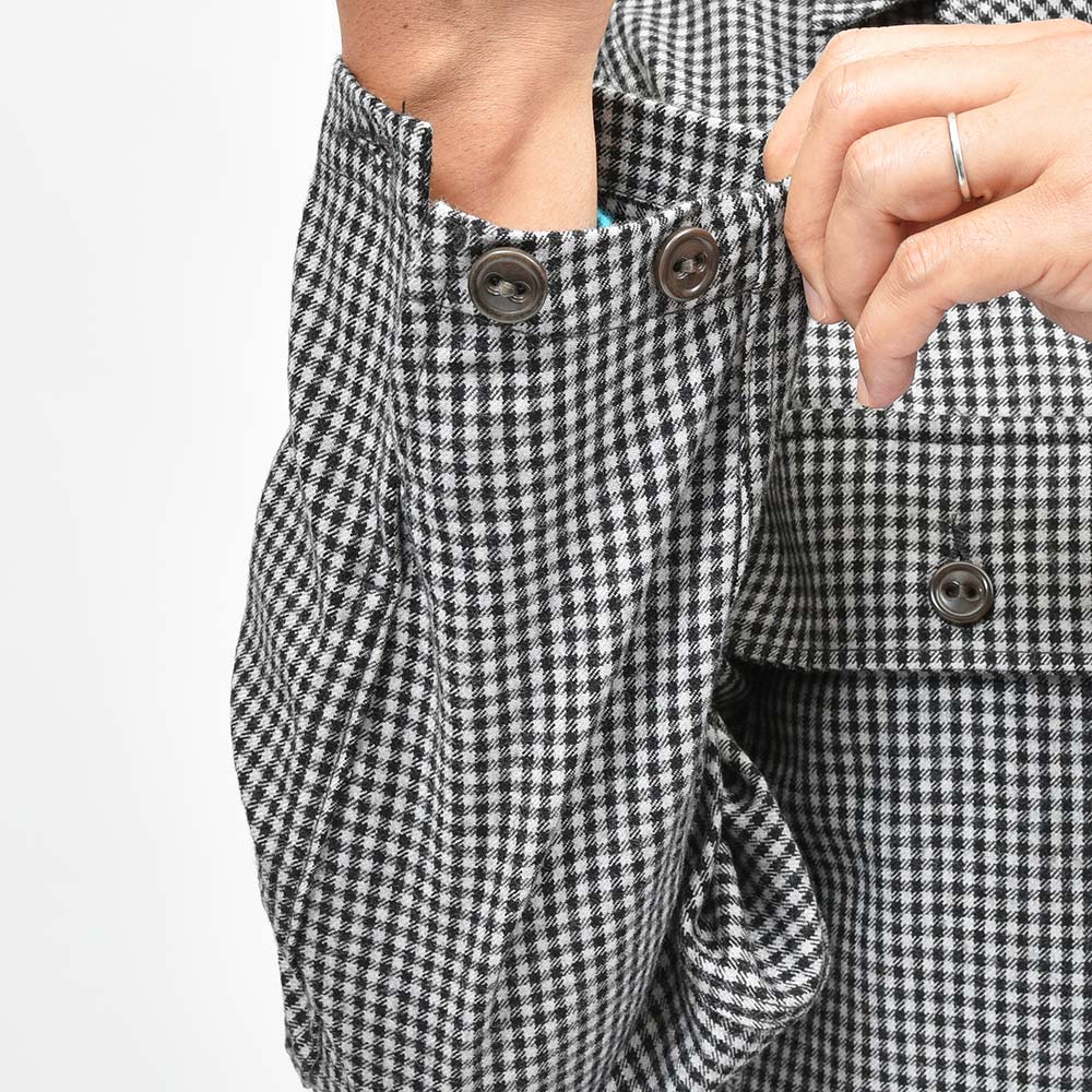 COHERENCE コヒーレンス VERNON-D ウール ツイル ROVER WOOL TWILL ギンガムチェック ミリタリーシャツジャケット
