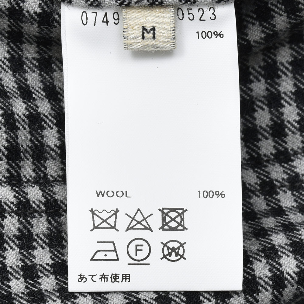 COHERENCE コヒーレンス VERNON-D ウール ツイル ROVER WOOL TWILL ギンガムチェック ミリタリーシャツジャケット