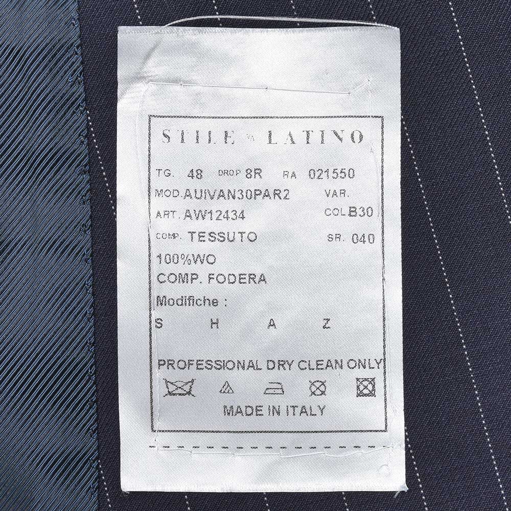 SIPARIO by STILE LATINO シパーリオ バイ スティレ ラティーノ IVAN ウール サージ ピンストライプ 1プリーツ シングル3Bスーツ
