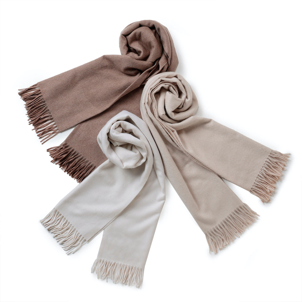 ベグ アンド コー / カシミア ストール/Arran Solid Stole/183cm×73cm