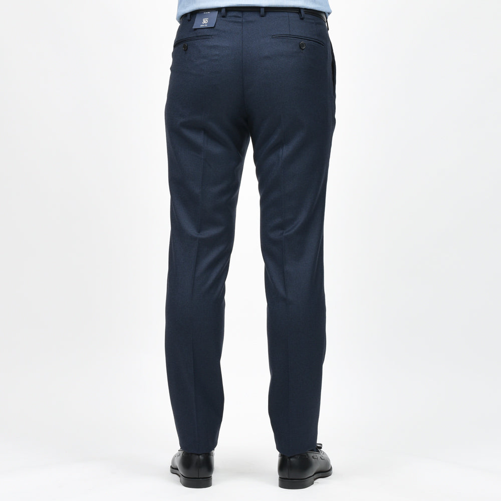 INCOTEX(インコテックス) SLIM FIT SUPER110'sウールサキソニーハウンドトゥース1Pテーパードパンツ 1T0031-1753A/21680 13042203052