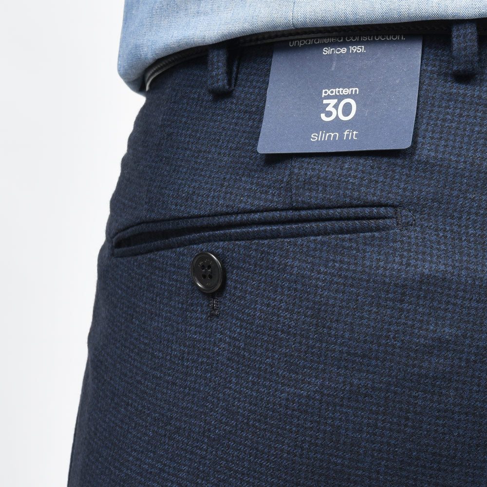INCOTEX(インコテックス) SLIM FIT SUPER110'sウールサキソニーハウンドトゥース1Pテーパードパンツ 1T0031-1753A/21680 13042203052