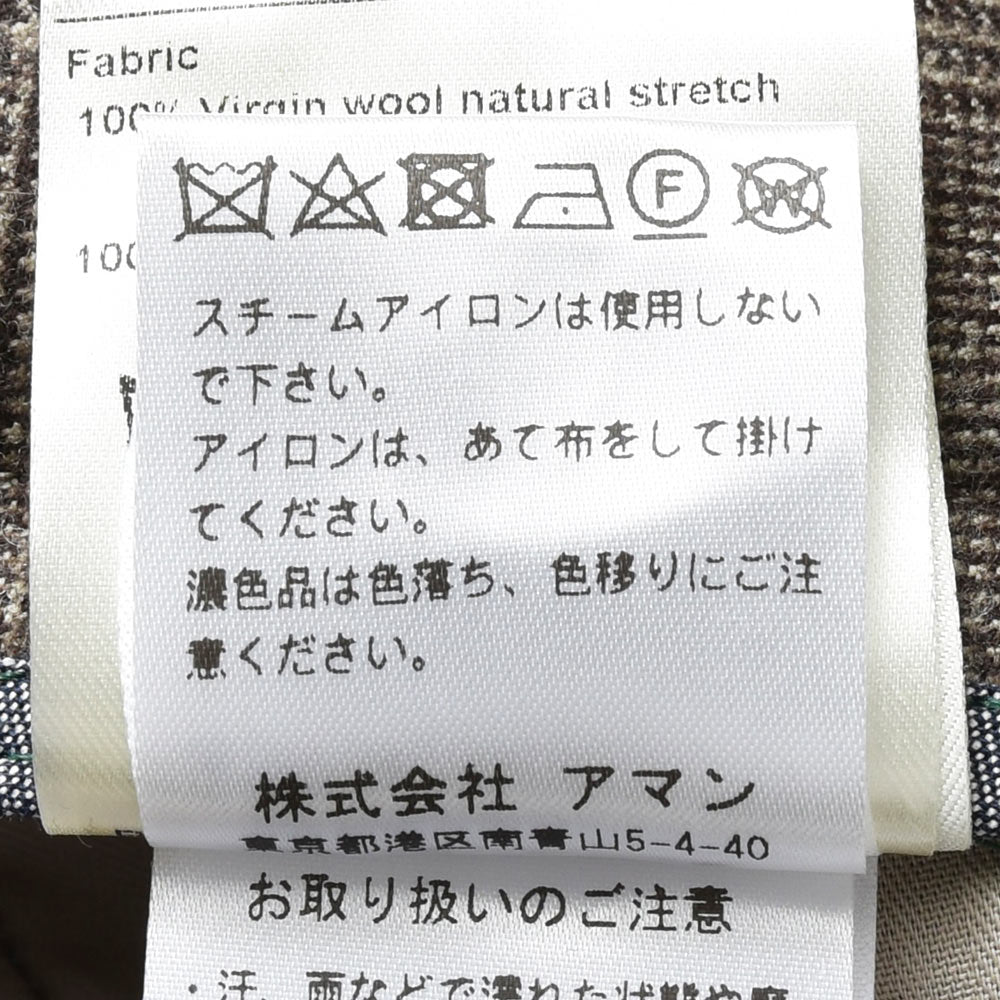 BERWICH(ベルウィッチ) SCOTCHスコッチ ウールサキソニーグレンチェック2インプリーツクロップドパンツ VB1315 13042603039