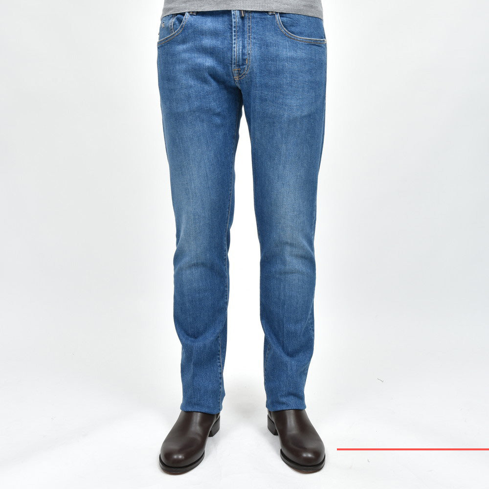 TRAMAROSSA(トラマロッサ) Blue Goldブルーゴールド MICHELANGELO ZIPミケランジェロジップ ヴィンテージウォッシュテーパードデニム 414-31271005