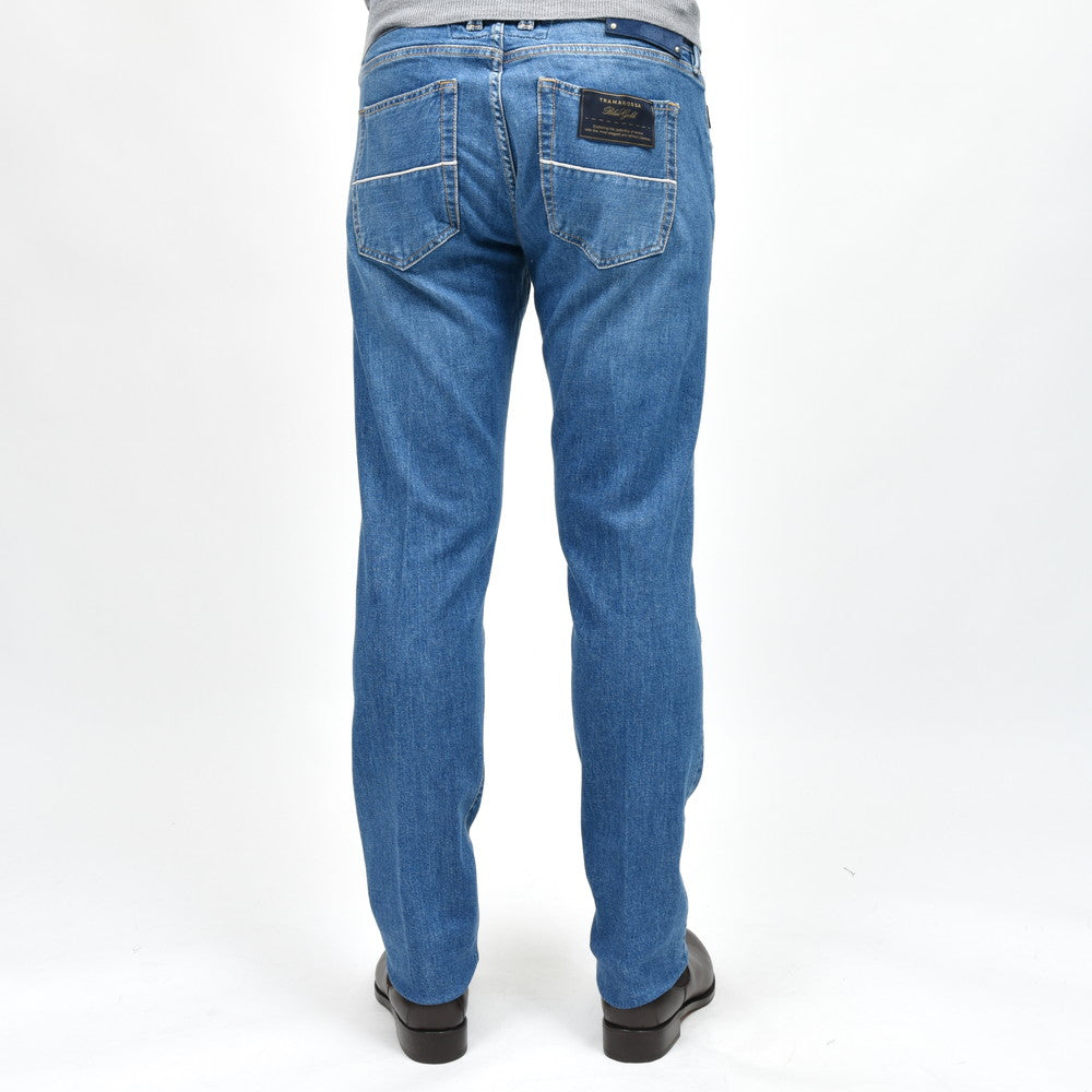 TRAMAROSSA(トラマロッサ) Blue Goldブルーゴールド MICHELANGELO ZIPミケランジェロジップ ヴィンテージウォッシュテーパードデニム 414-31271005