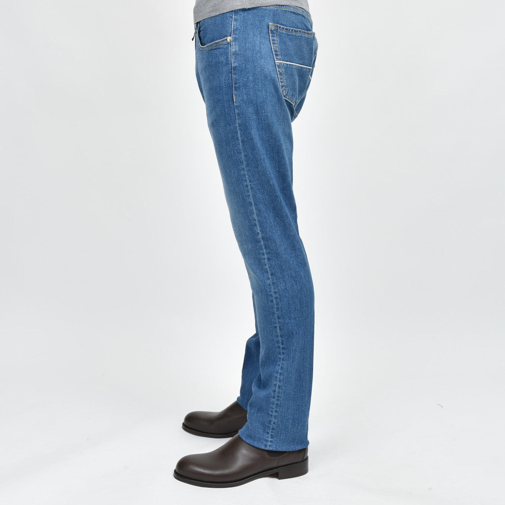 TRAMAROSSA(トラマロッサ) Blue Goldブルーゴールド MICHELANGELO ZIPミケランジェロジップ ヴィンテージウォッシュテーパードデニム 414-31271005