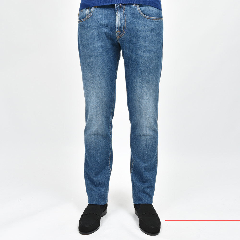 TRAMAROSSA(トラマロッサ) Blue Goldブルーゴールド MICHELANGELO ZIPミケランジェロジップ ヴィンテージウォッシュテーパードデニム 414-31271005