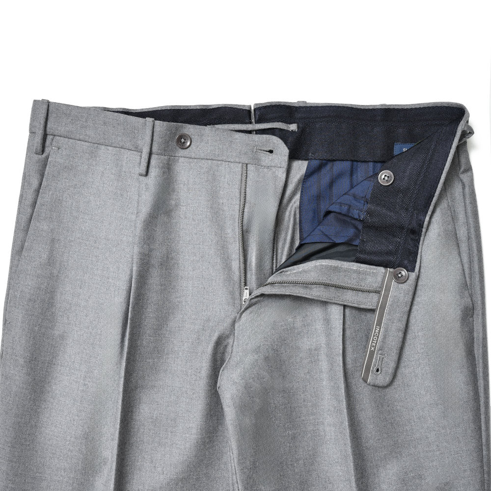 INCOTEX(インコテックス) SLIM FIT SUPER110's ウールサキソニー1Pテーパードパンツ 1T0031-1645A/92552 13046201052