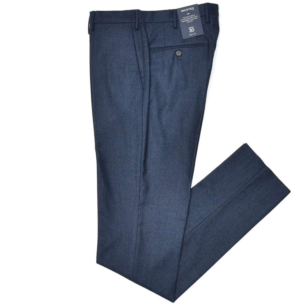 INCOTEX(インコテックス) SLIM FIT SUPER110'sウールハウンドトゥーステーパードパンツ1T0035-10160/21572 13046302052