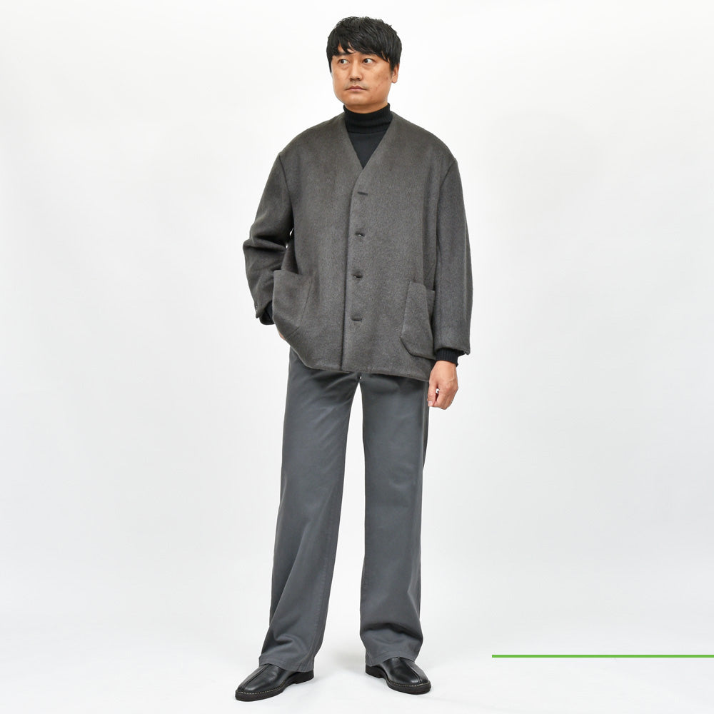 la favola(ラファーヴォラ) ウールナイロンシャギーカーディガンジャケット J13