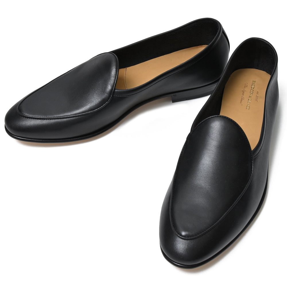 BAUDOIN & LANGE(ボードイン アンド ランジ) カーフレザースエードプレーンベルジャンシューズ SAGAN CLASSIC LOFER CALF/29512