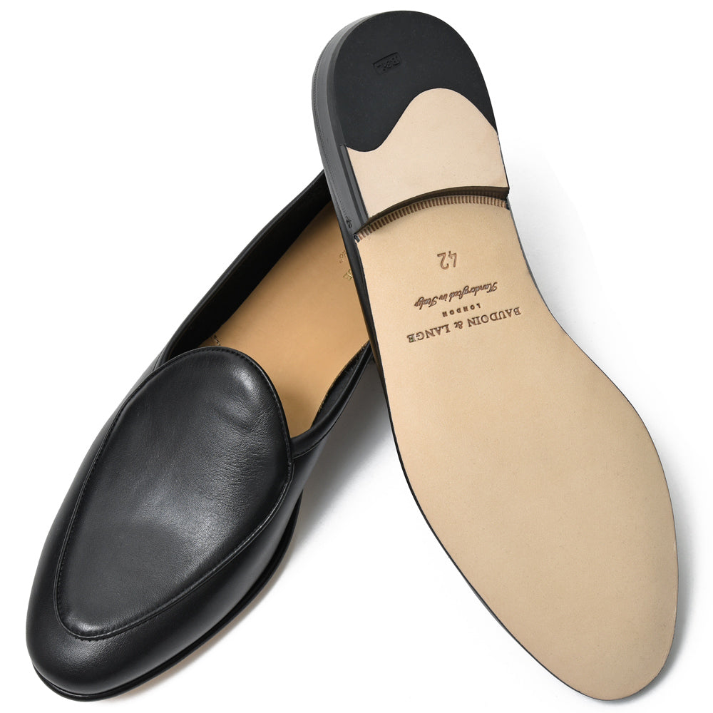BAUDOIN & LANGE(ボードイン アンド ランジ) カーフレザースエードプレーンベルジャンシューズ SAGAN CLASSIC LOFER CALF/29512