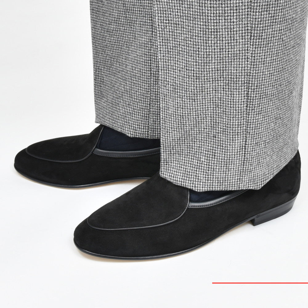 BAUDOIN & LANGE(ボードイン アンド ランジ) ゴートレザープレーンベルジャンシューズ SAGAN CLASSIC LOFER SUEDE/29529