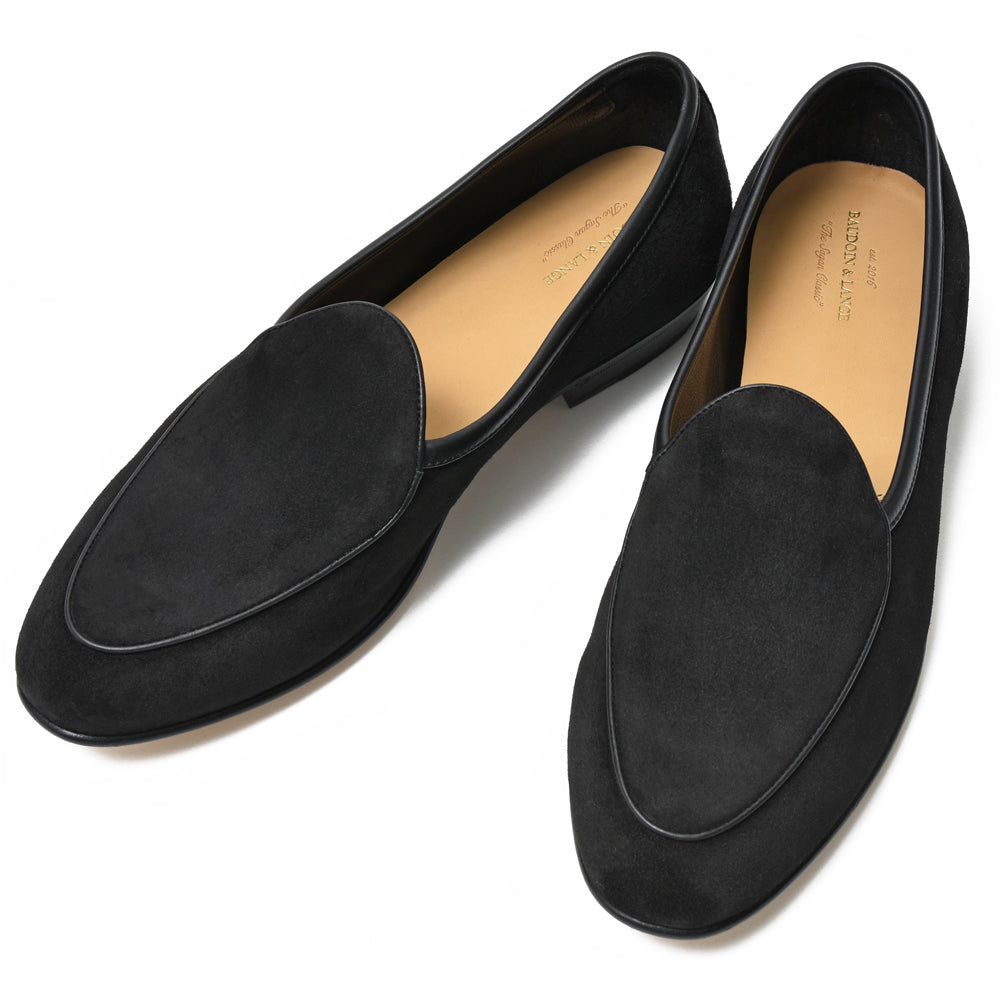 BAUDOIN & LANGE(ボードイン アンド ランジ) ゴートレザープレーンベルジャンシューズ SAGAN CLASSIC LOFER SUEDE/29529