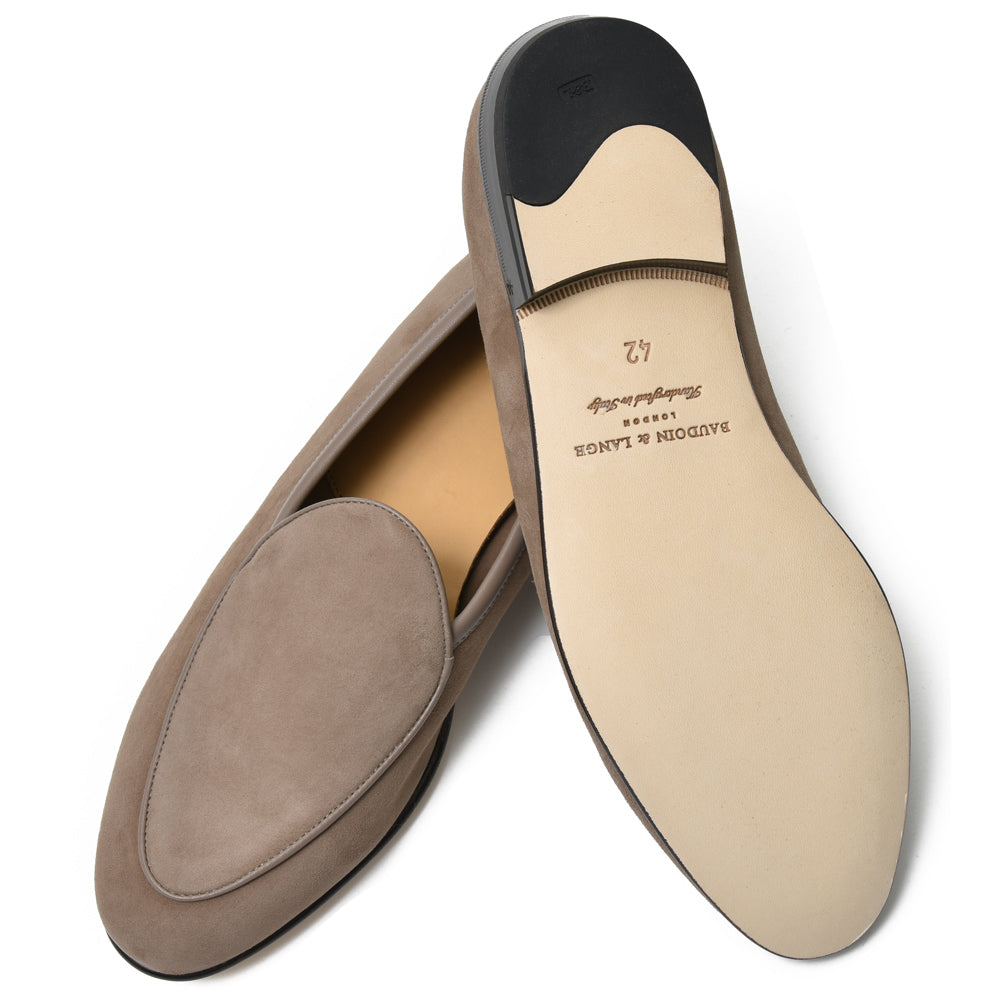 BAUDOIN & LANGE(ボードイン アンド ランジ) ゴートレザープレーンベルジャンシューズ SAGAN CLASSIC LOFER SUEDE/29529