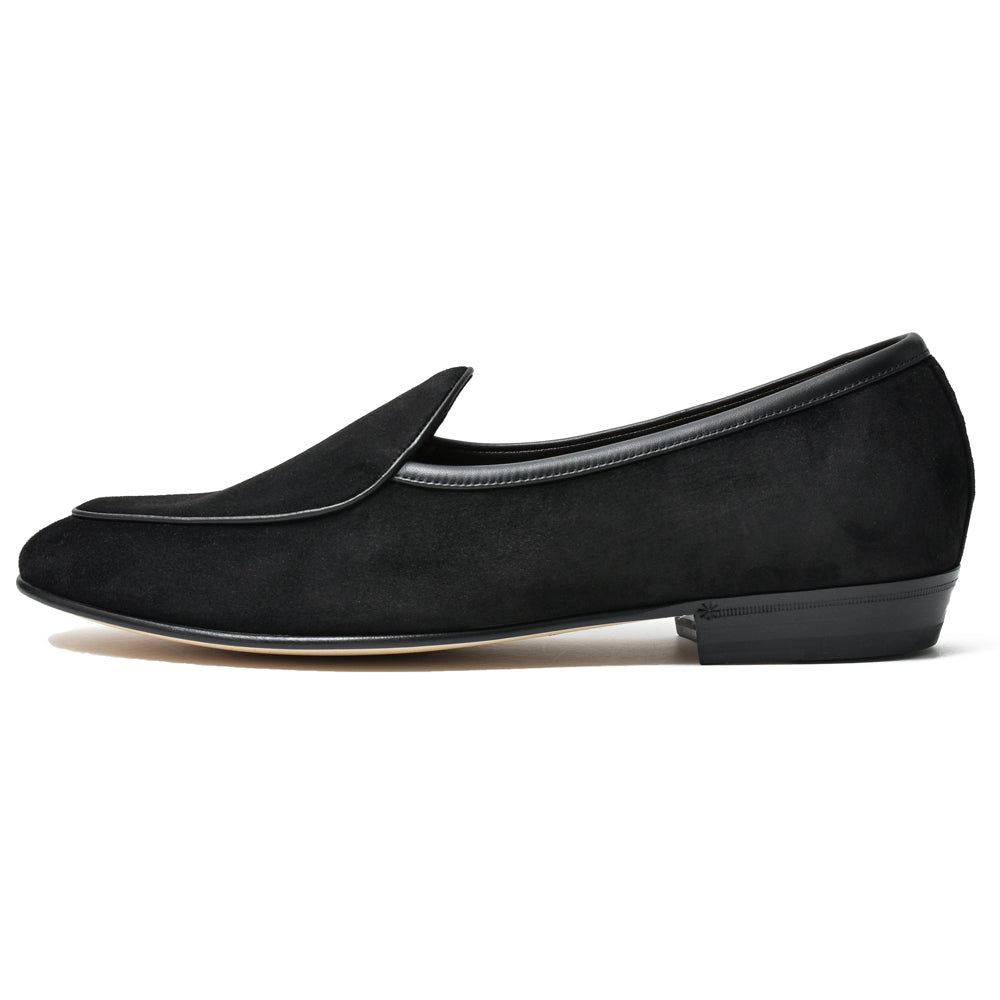 BAUDOIN & LANGE(ボードイン アンド ランジ) ゴートレザープレーンベルジャンシューズ SAGAN CLASSIC LOFER SUEDE/29529