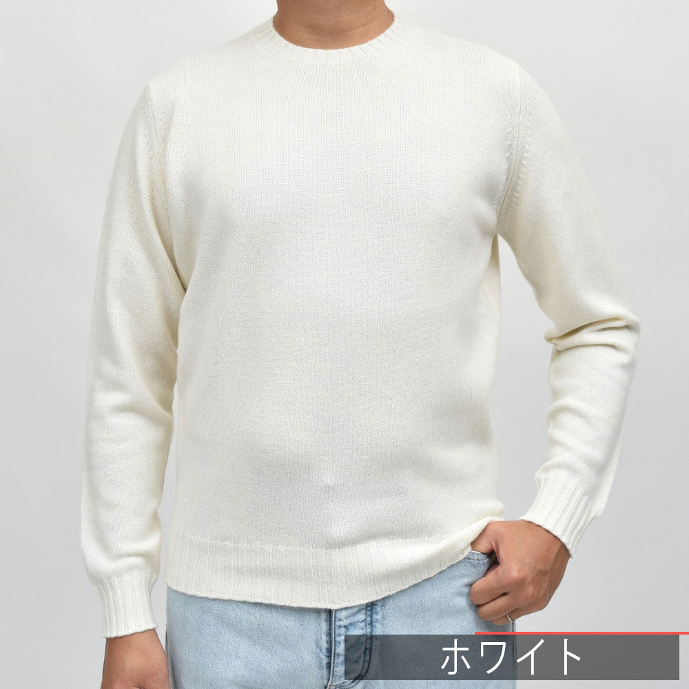 FILIPPO DE LAURENTIIS(フィリッポ デ ローレンティス) 7ゲージウールカシミアクルーネックニット GC3ML31