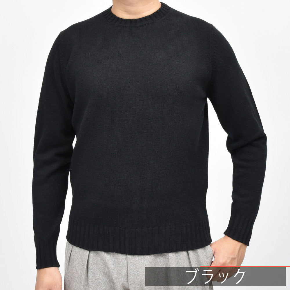 FILIPPO DE LAURENTIIS(フィリッポ デ ローレンティス) 7ゲージウールカシミアクルーネックニット GC3ML31