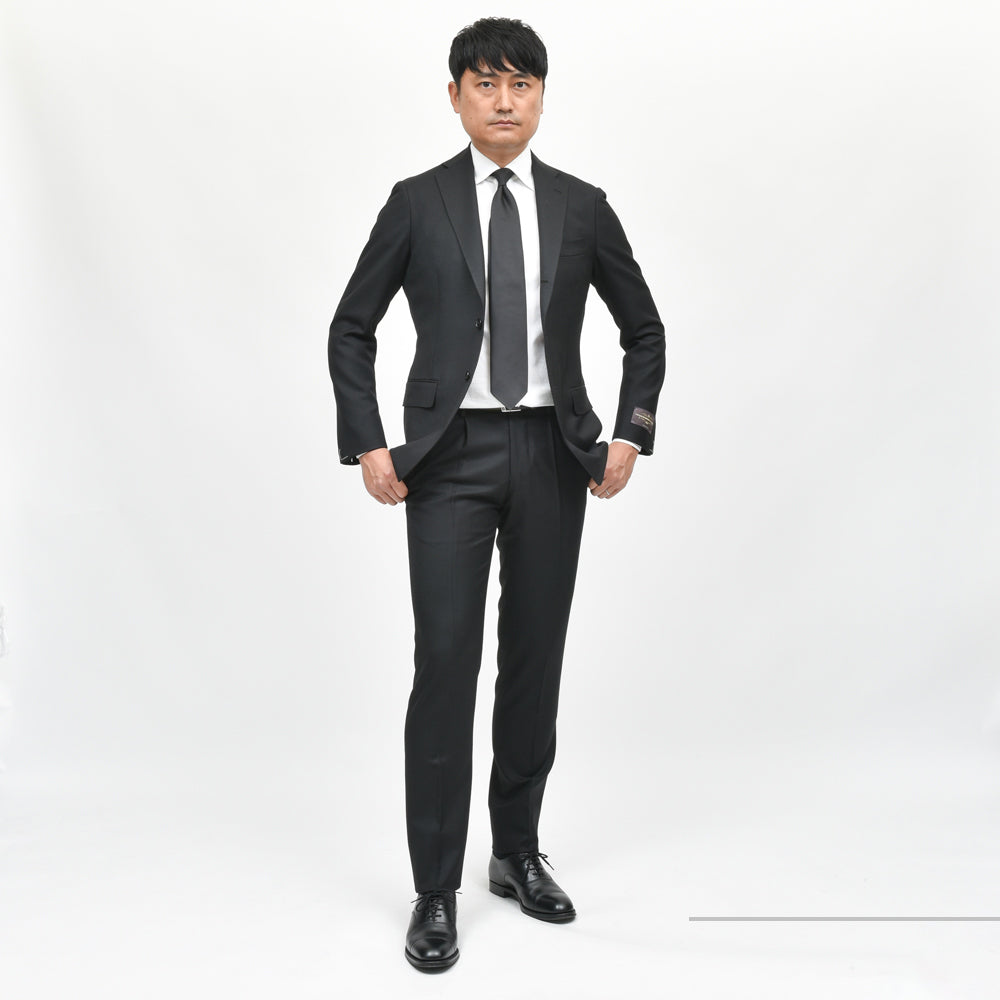 guji(グジ) ウールツイル3B1プリーツスーツ (MADE BY RING JACKET / VITALE BARBERIS CANONICOファブリック使用)【秋/冬】GUJ-01A/GU