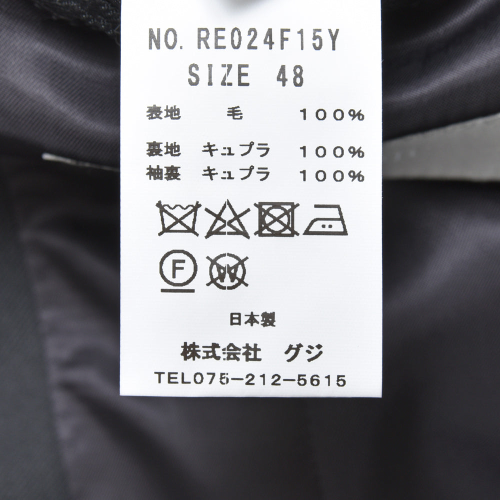 guji(グジ) ウールツイル3B1プリーツスーツ (MADE BY RING JACKET / VITALE BARBERIS CANONICOファブリック使用)【秋/冬】GUJ-01A/GU