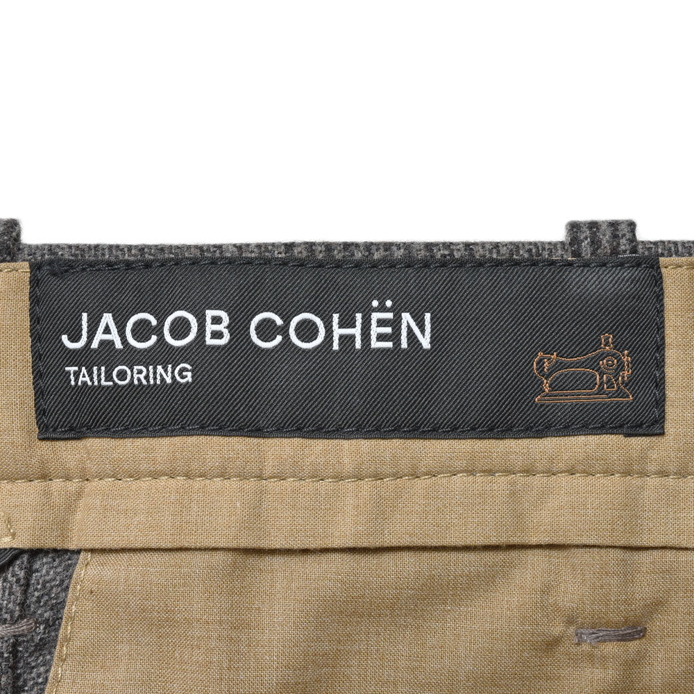 JACOB COHEN(ヤコブコーエン) HENRYヘンリー ウールグレンチェックサイドアジャスターテーパードパンツ 226-22642