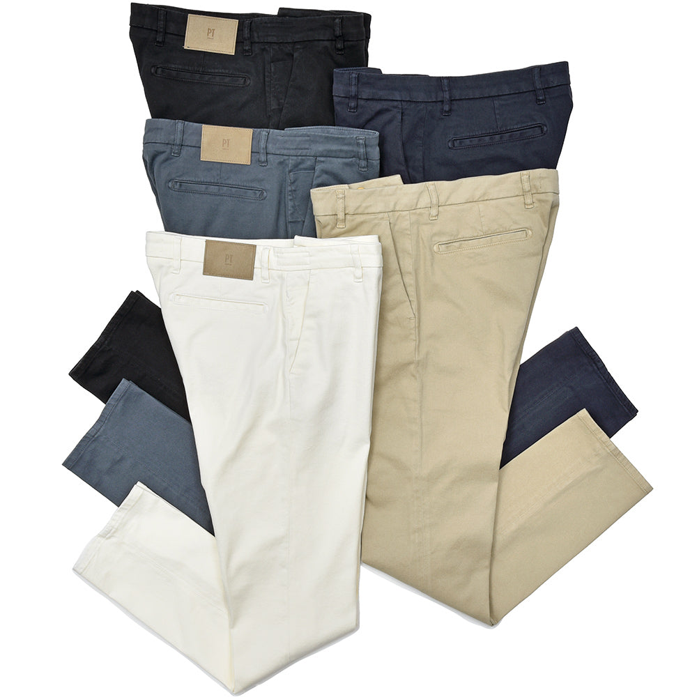 PT TORINO DENIM ピーティートリノデニム ring別注 コットンセルロース ストレッチ ツイル ガーメントダイ チノスラックス HOUSE/SUPERSLIM FIT/TU96T0