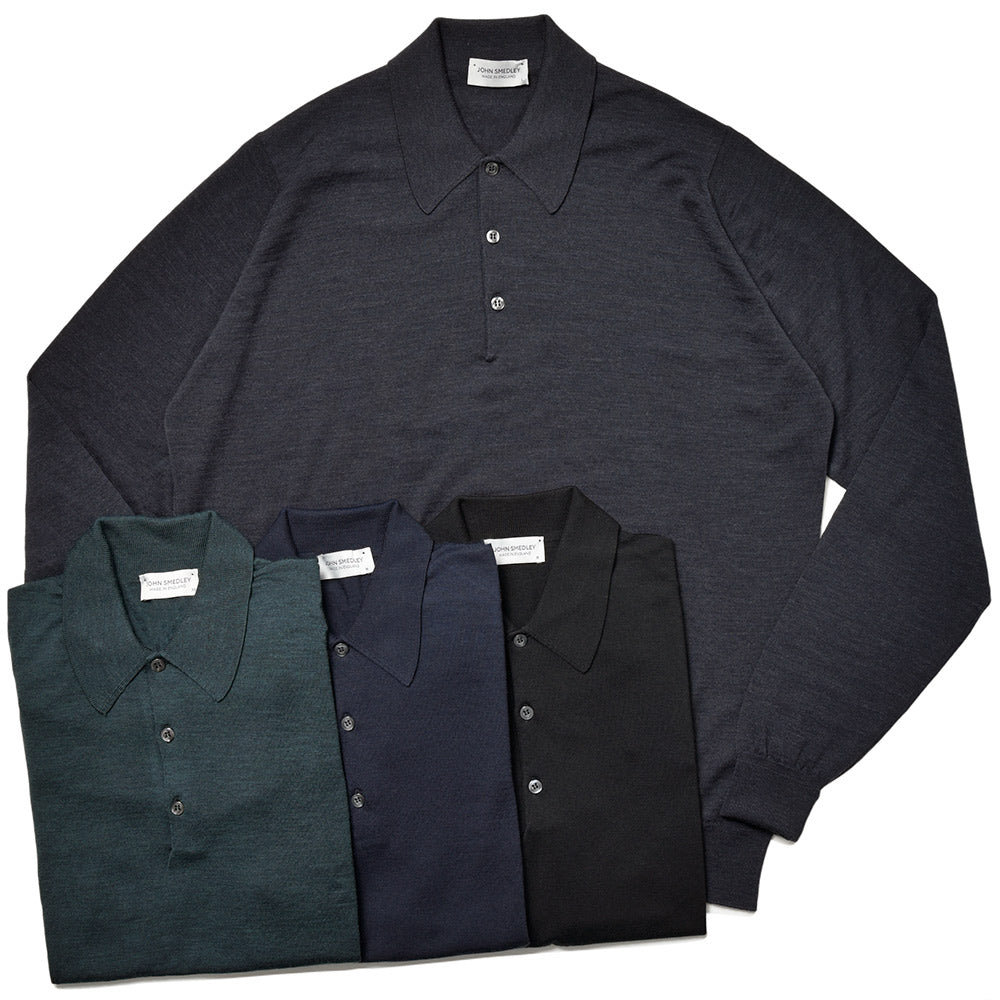 JOHN SMEDLEY ジョンスメドレー DORSET メリノウール 30ゲージ ニット ポロシャツ EASY FIT