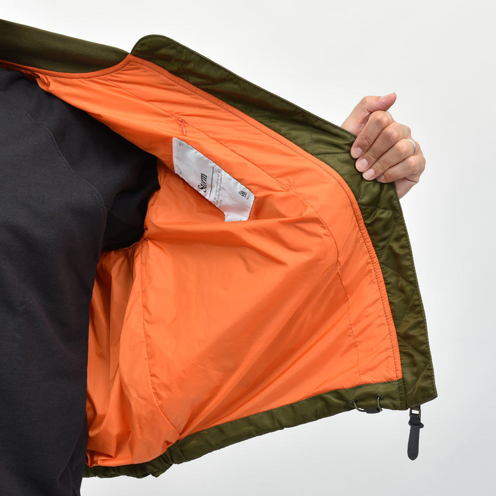 Bacon(ベーコン) W BOMBER TWILL ナイロンツイルパデットボマーブルゾン BACNUGIU480