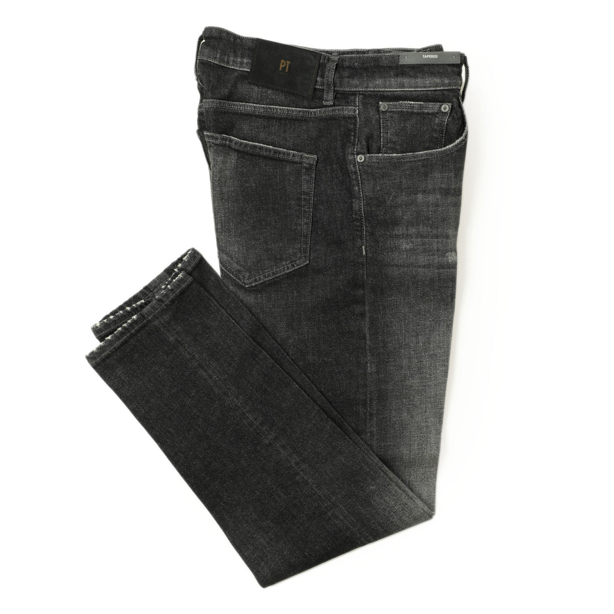 ピーティートリノデニム / ウォッシュ コットン テーパード ストレッチ デニム / TAPERED FIT / REGGAE / OA36330 / ブラック