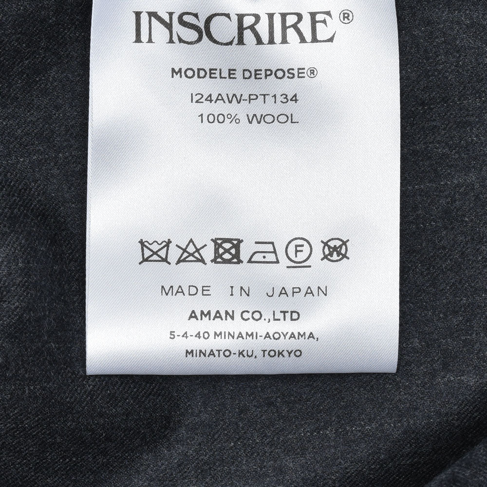 INSCRIRE(アンスクリア) PT134 ウールストライプトランスフォームパンツ