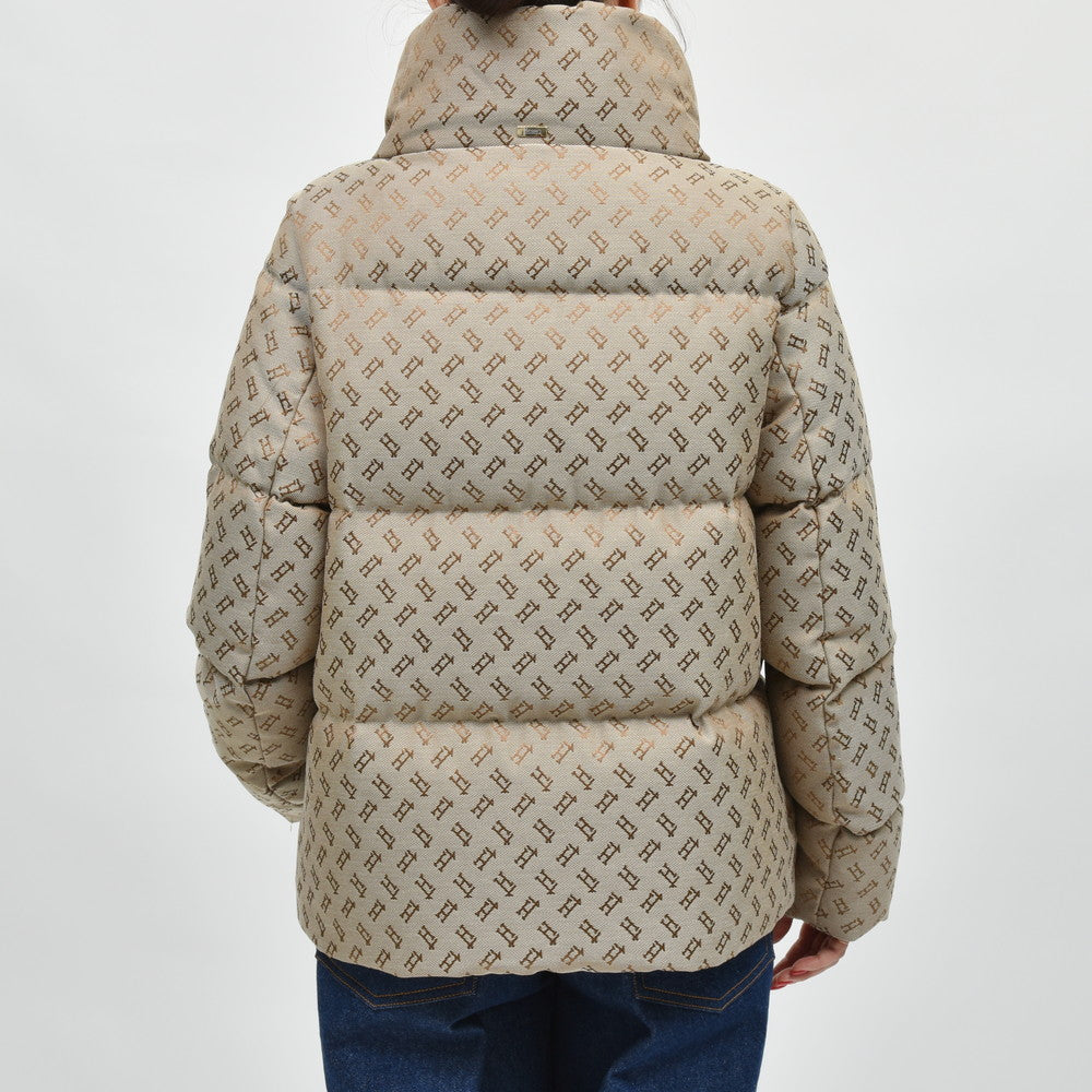 HERNO(ヘルノ)<BR>PI001972D ポリエステルコットンモノグラムジャガードダウンブルゾン