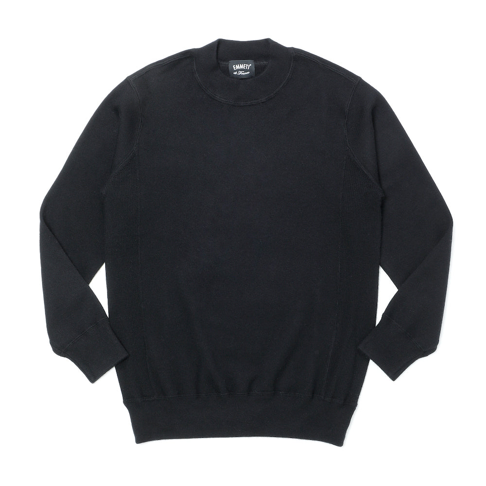 エンメティ / カシミア モックネック ニット/CASHMERE MOCKNECK/ブラック