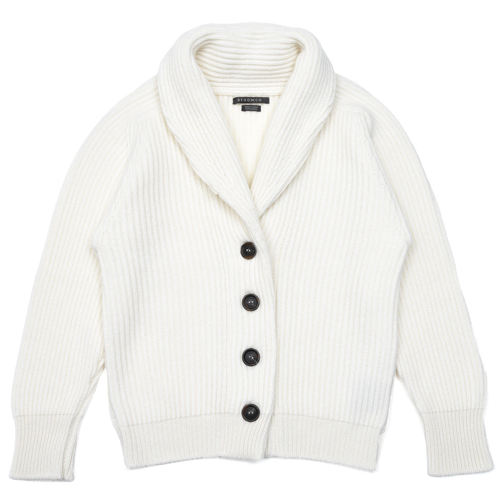 BEGG X CO(ベグ アンド コー)<BR>Mini Yacht Cardigan ローゲージカシミアショールカラーニットカーディガン